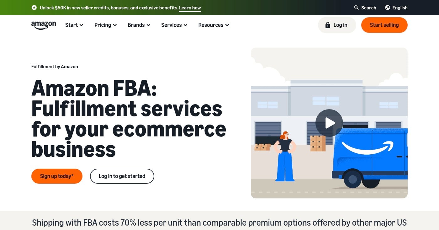 Amazon FBA seller central dashboard