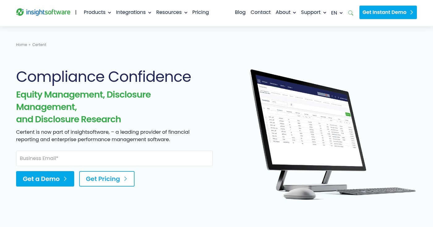 Certent Equity Management by insightsoftware