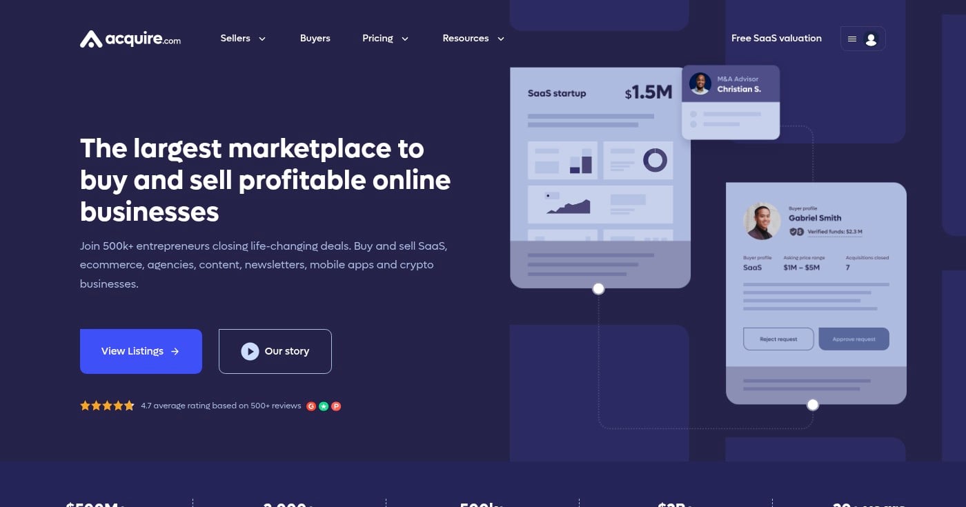 Acquire.com Micro-SaaS marketplace