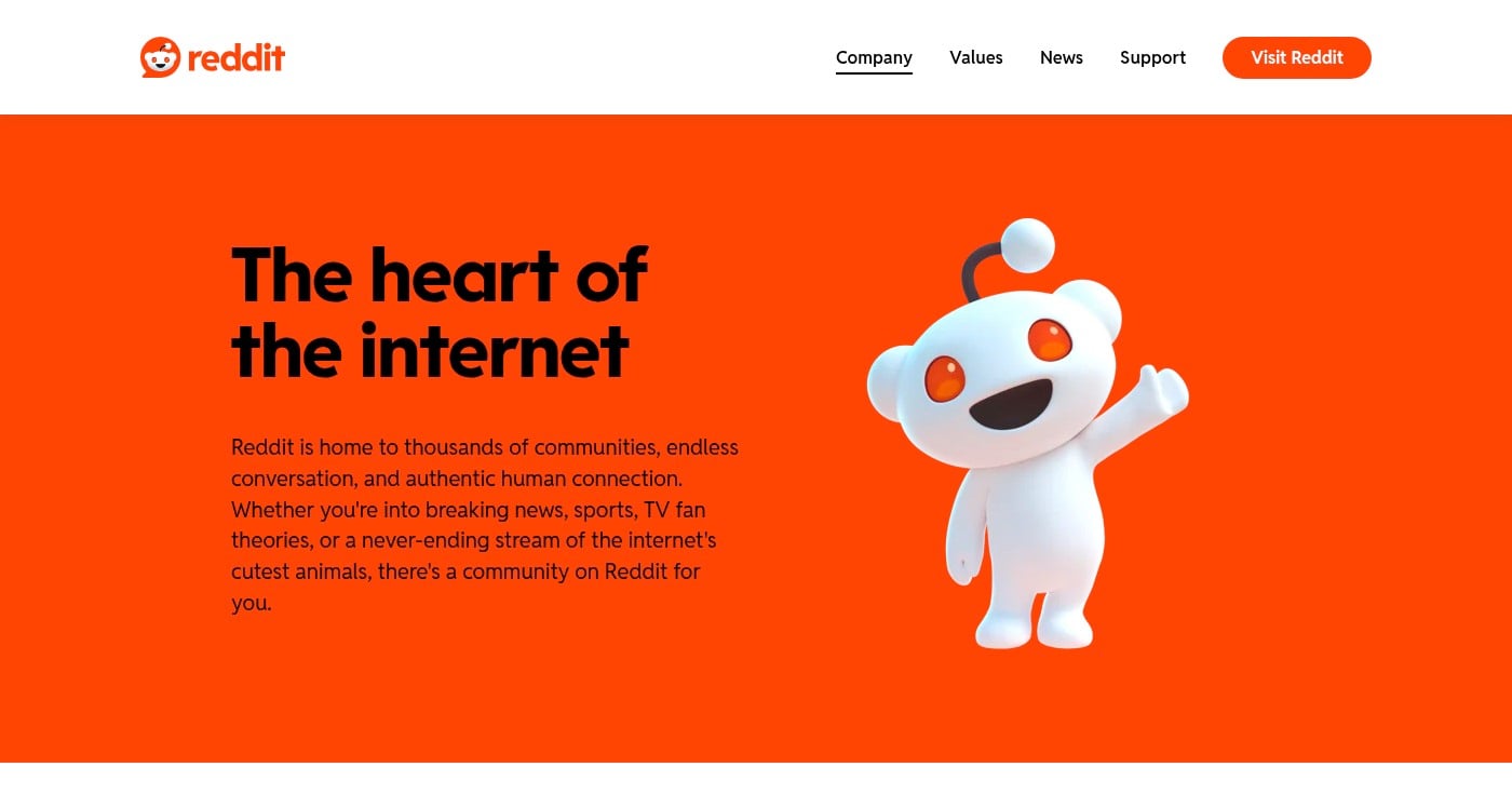 Reddit investor relations page