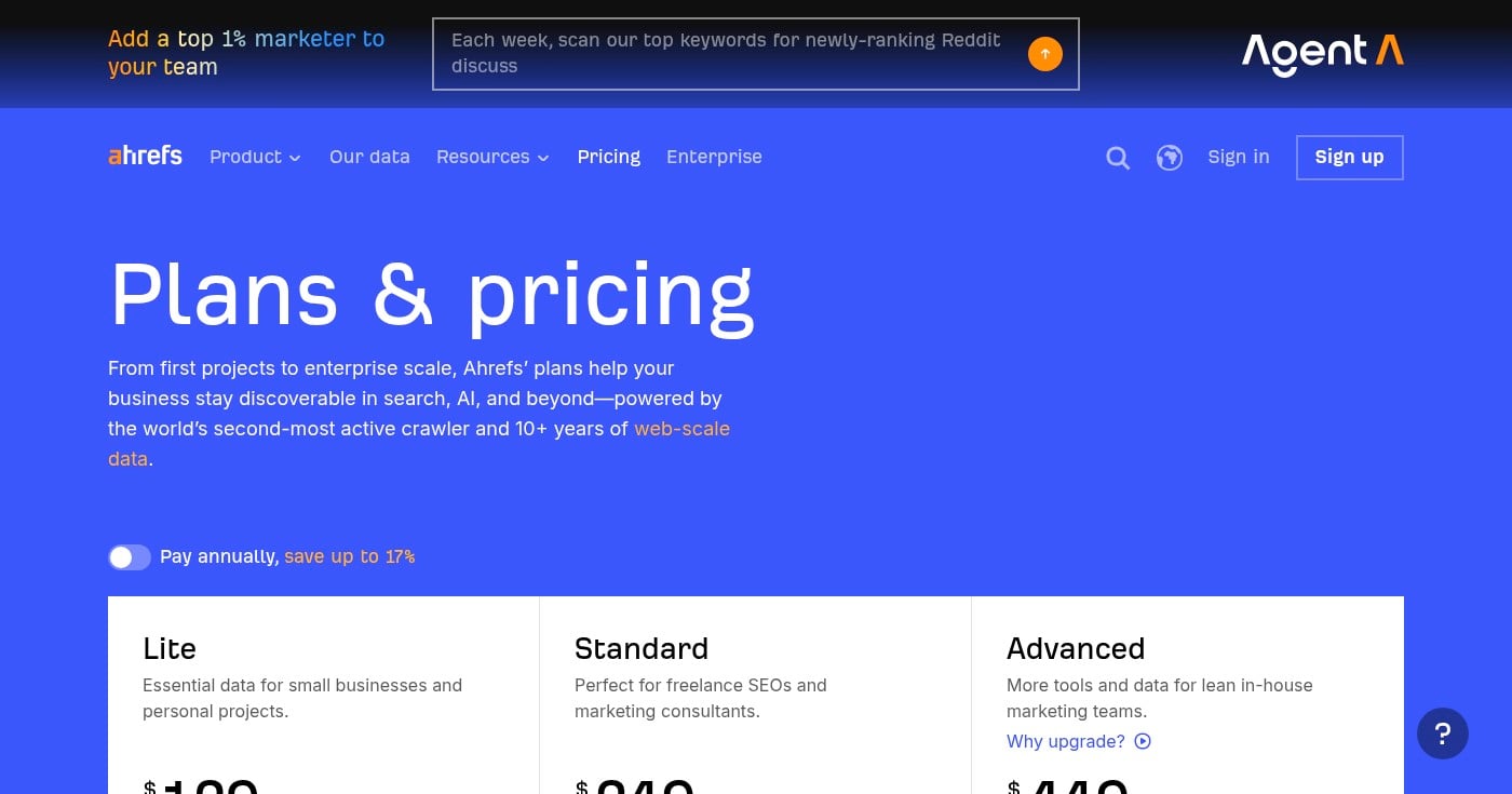 Ahrefs SEO agency tools dashboard