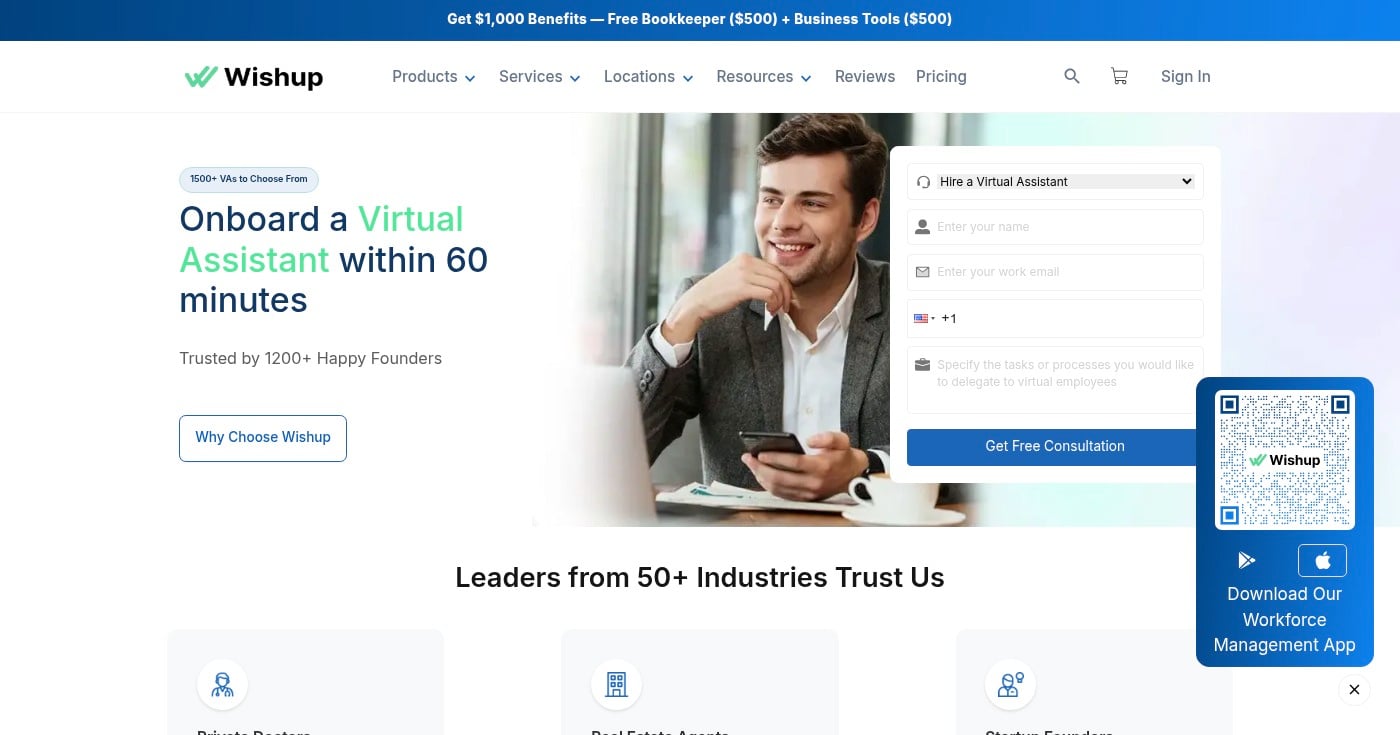 Virtual assistant services platform