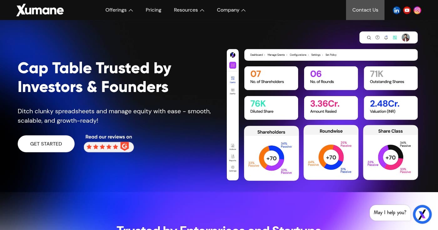 Screenshot of Xumane homepage