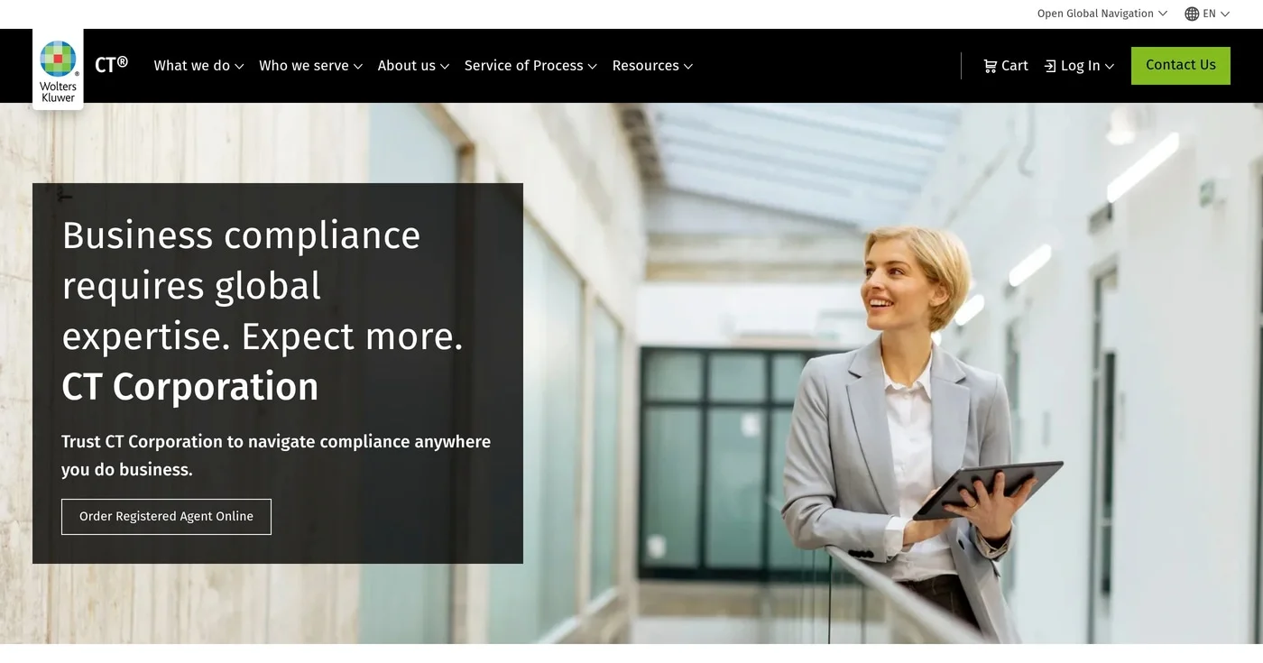 CT Corporation homepage