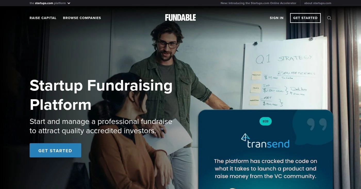 Fundable homepage