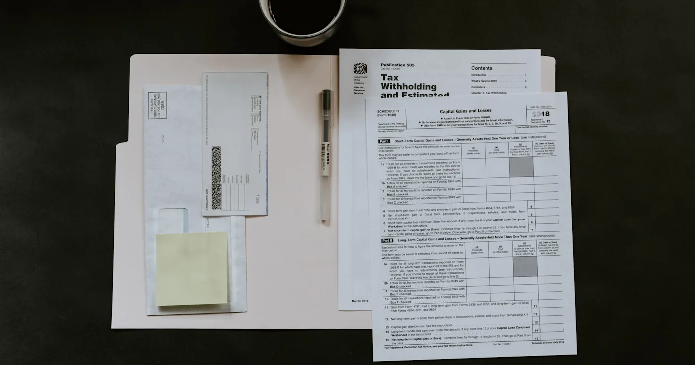 Registered agent paperwork on a desk